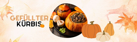 Gefüllter Hokkaidokürbis mit Pilzen und Quinoa