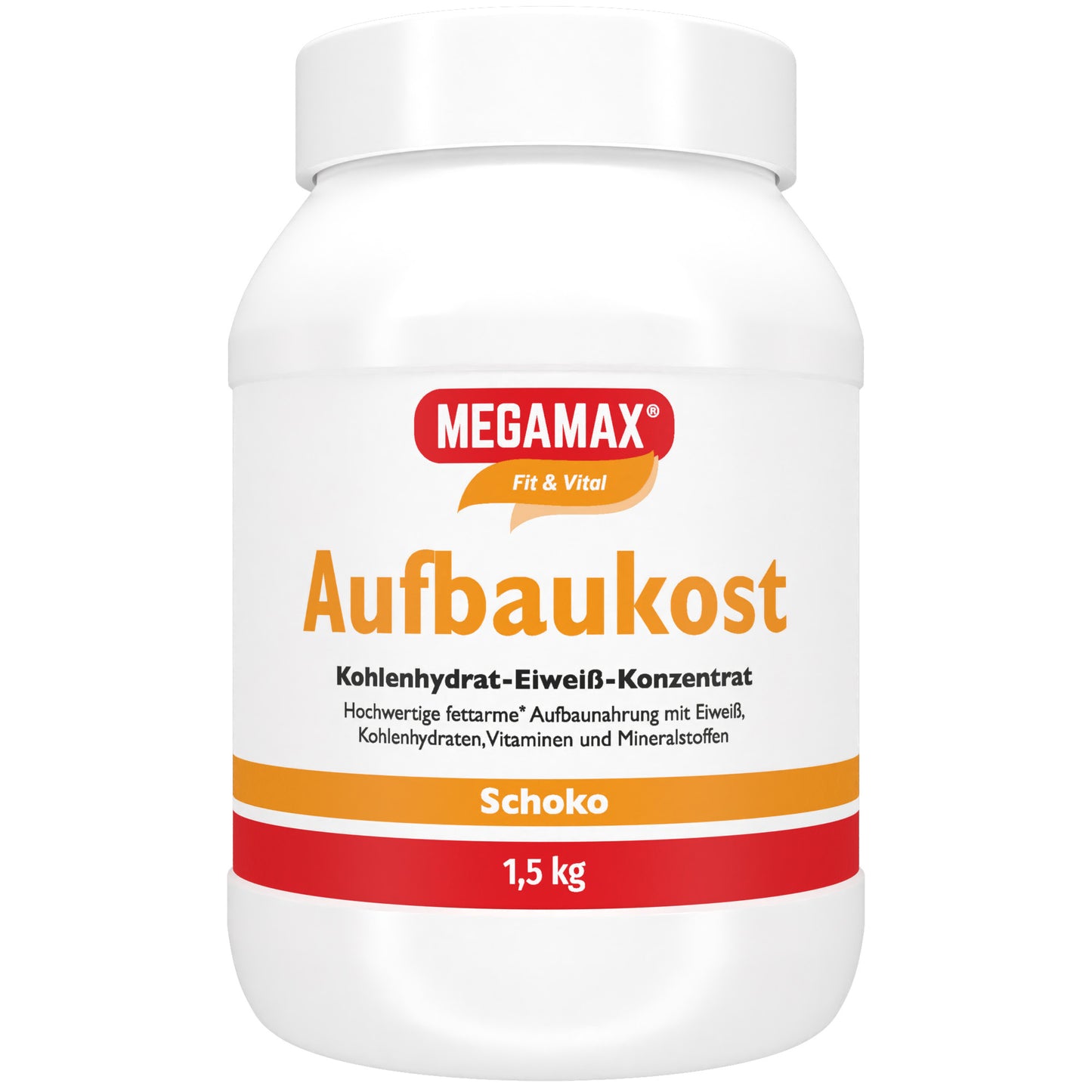 Proteinshake Schoko 1,5 kg Dose von MEGAMAX: Astronautennahrung für schnell verfügbares Eiweiß und Kohlenhydrate