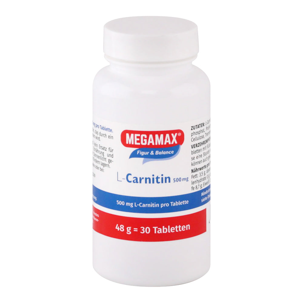 Megamax L-Carnitin 500 mg 30 Tabletten Dose