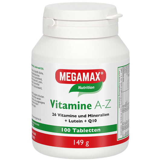 Vitamine A bis Z 100 Tabletten Dose zur Versorgung mit Vitaminen und Mineralien