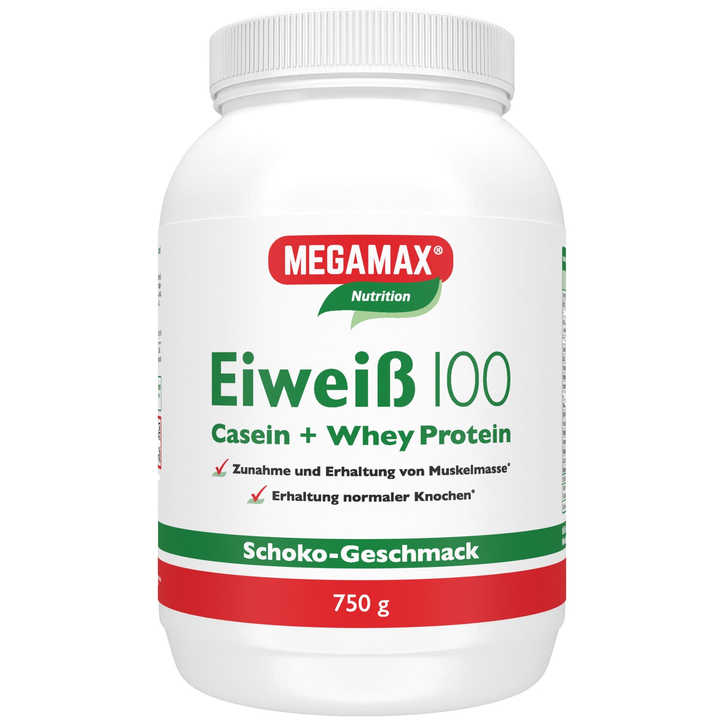 Eiweiß 100 von Megamax Nutrition mit Schoko-Geschmack 750 g Dose: Proteinreiches Pulver zur Unterstützung von Muskelaufbau
