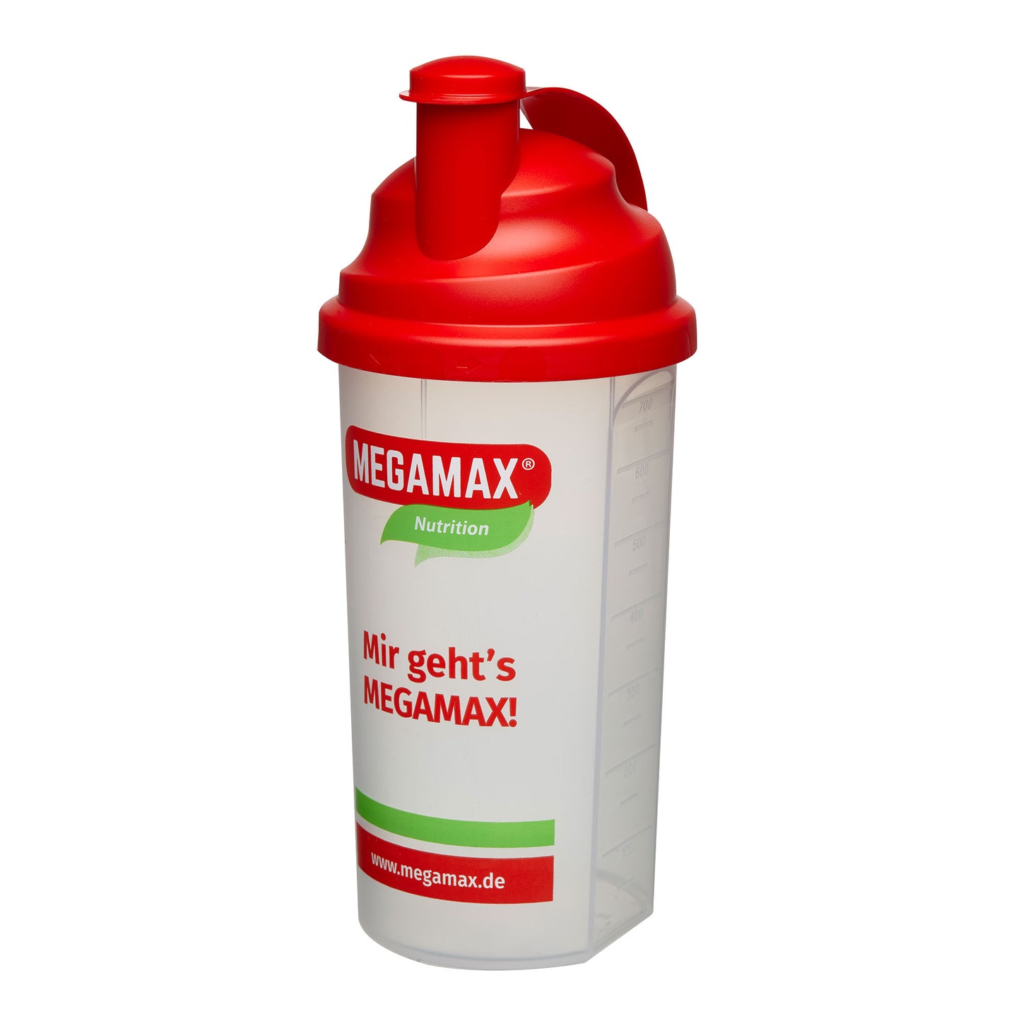 Megamax roter Mixbecher für Eiweißshakes 700 ml