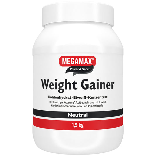 Megamax Weight Gainer Neutral 1,5 kg Dose zum Massbuilding und schnell Zunehmen