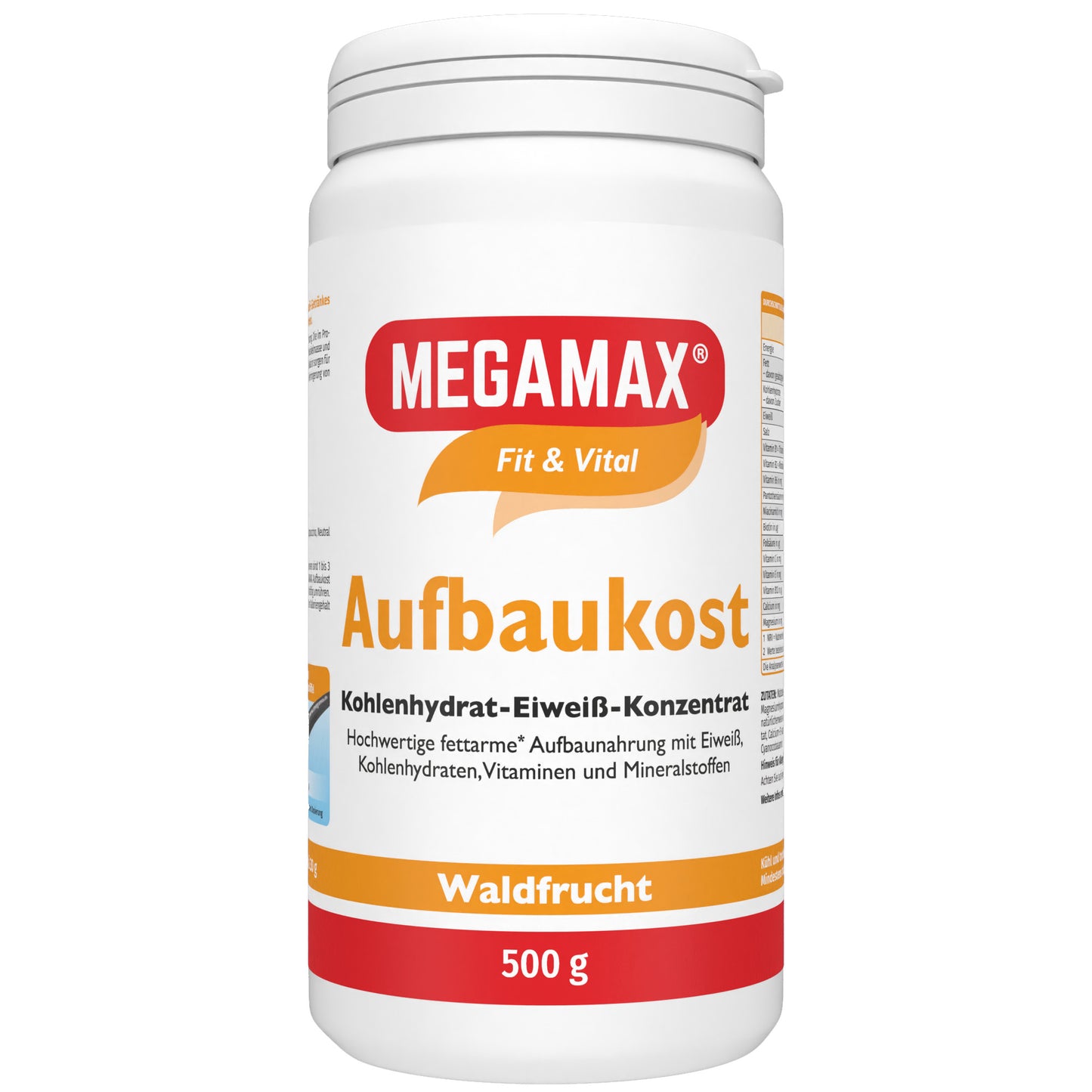 Seniorenaufbaunahrung Waldfrucht 500 g Dose: MEGAMAX Shake zur Unterstützung bei Untergewicht und Mangelernährung