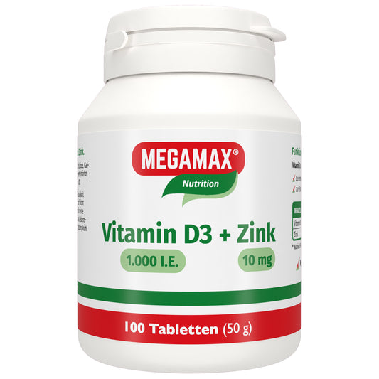Vitamin D3 und Zink 100 Tabletten Dose zur Unterstützung normaler Knochen