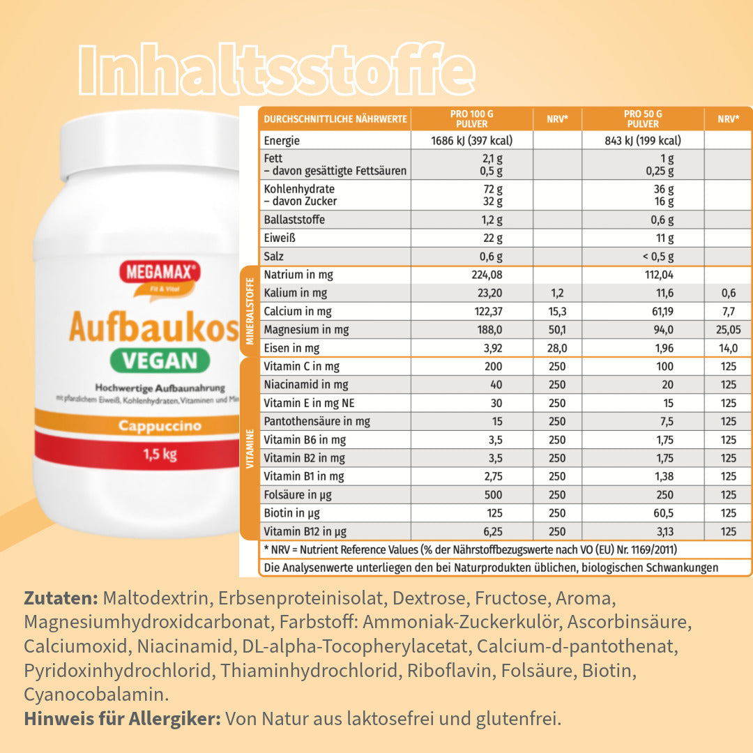 Aufbaukost VEGAN