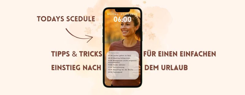 Smartphone mit Joggender Frau und Nachricht