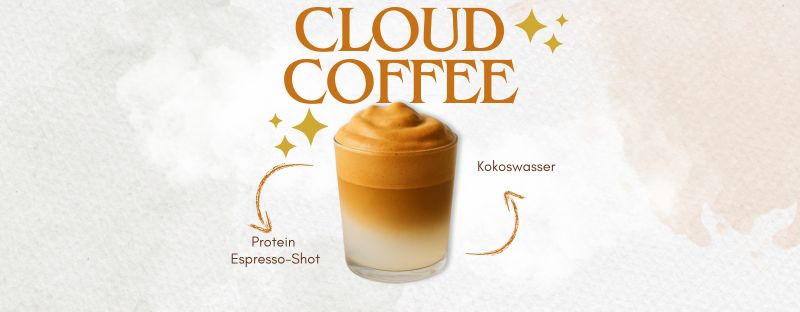Cloud Coffee mit Kokoswasser