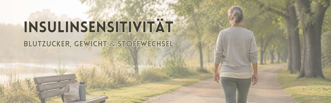 Frau spaziert im Park