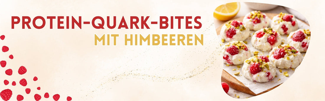 Protein-Quark-Bites mit Himbeeren und Pistaziencrunch