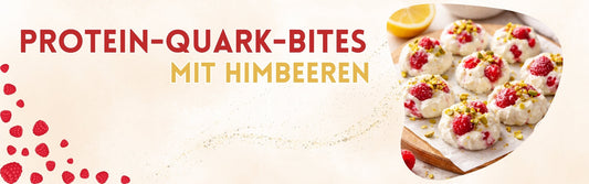 Protein-Quark-Bites mit Himbeeren und Pistaziencrunch