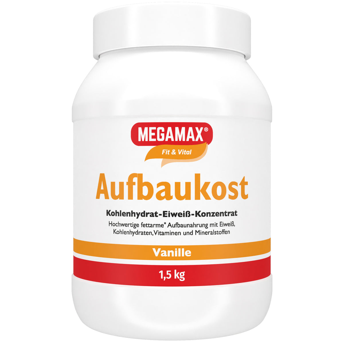 Megamax Aufbaukost Vanille-Geschmack 1,5 kg Dose