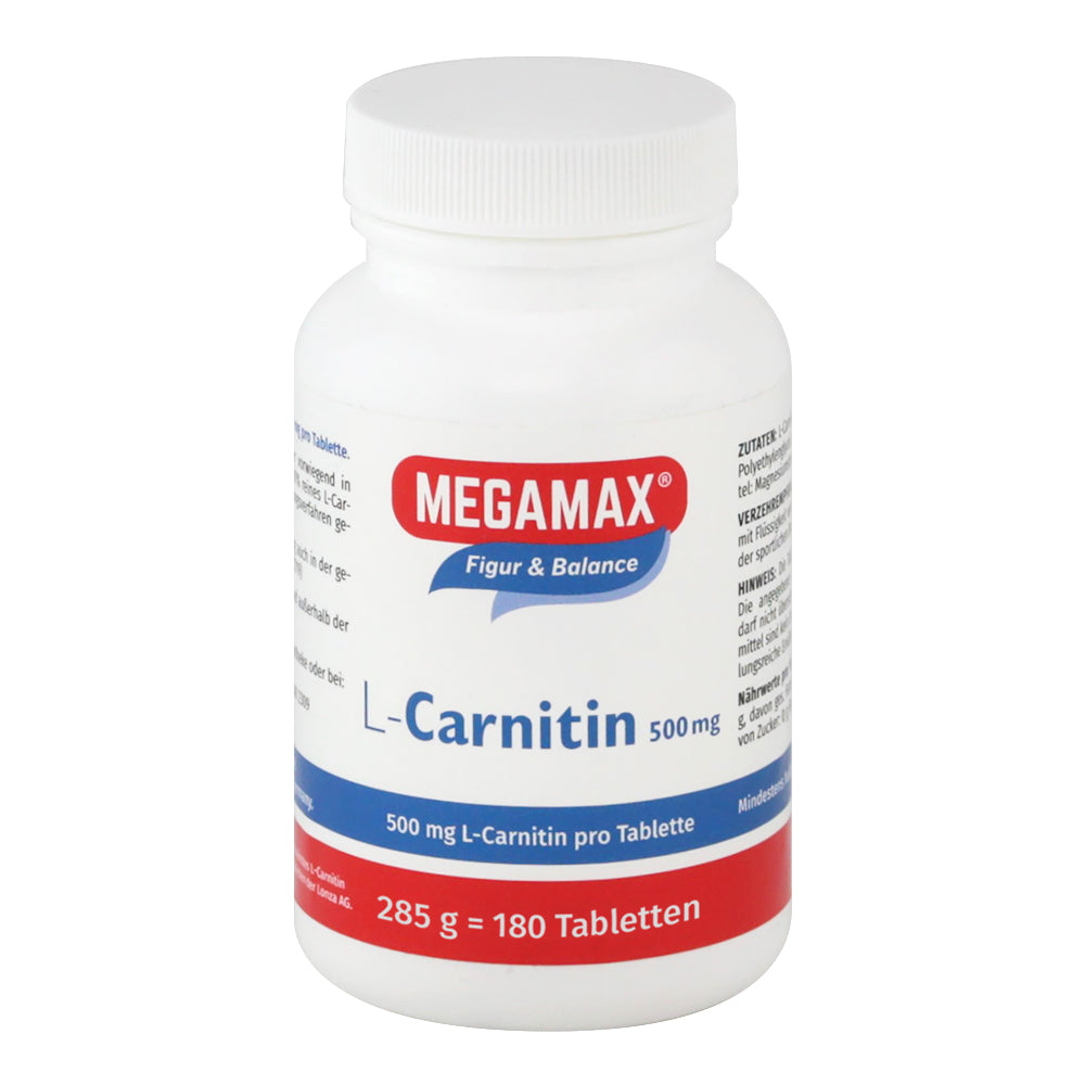 L-Carnitin Megamax 500 mg 180 Tabletten Dose