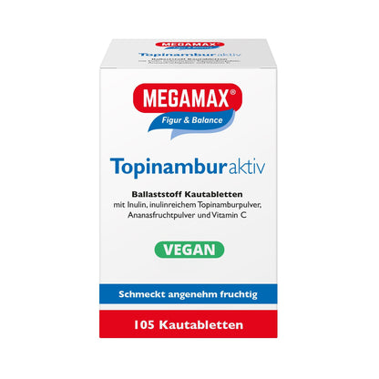 MEGAMAX Nutrition Topinambur aktiv Ballaststoffkautabletten Faltschachtel