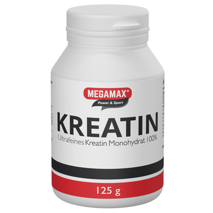 ultrafeines Kreatin Monohydrat 100 % 125 g – Creatin‑Pulver für Muskelaufbau, Kraftsteigerung, Fitness