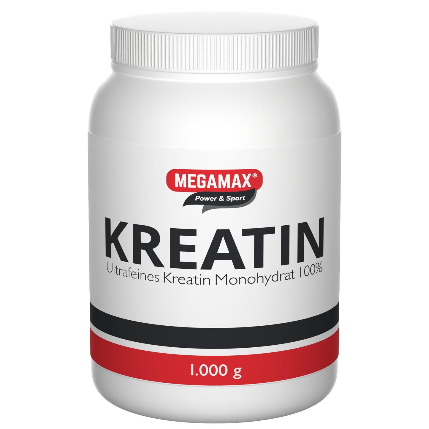 Sport‑Supplement Megamax ultrafeines Kreatin Monohydrat 1000 g – 100 % Creatin‑Pulver für Fitness, Ausdauer, Muskelaufbau