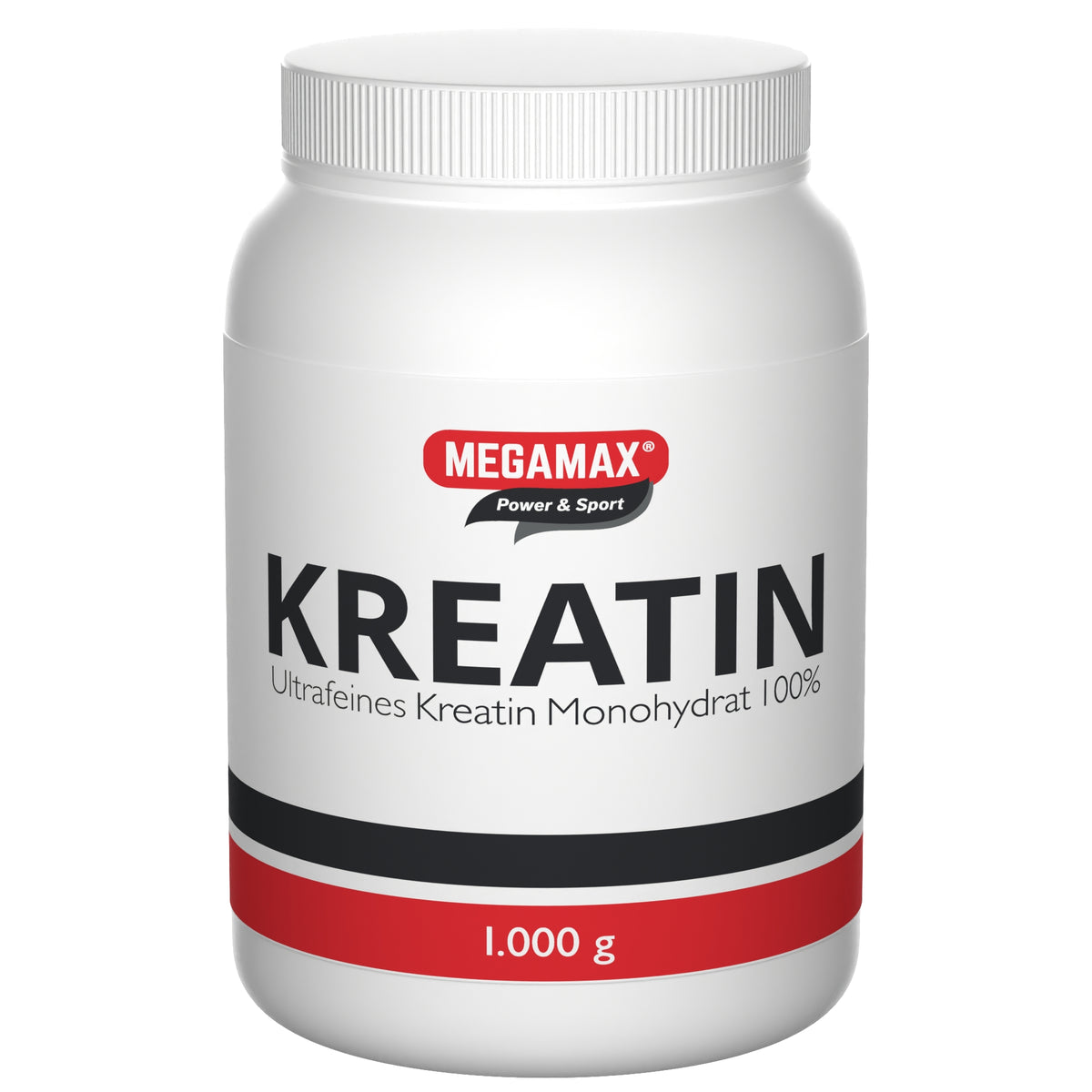 Sport‑Supplement Megamax ultrafeines Kreatin Monohydrat 1000 g – 100 % Creatin‑Pulver für Fitness, Ausdauer, Muskelaufbau