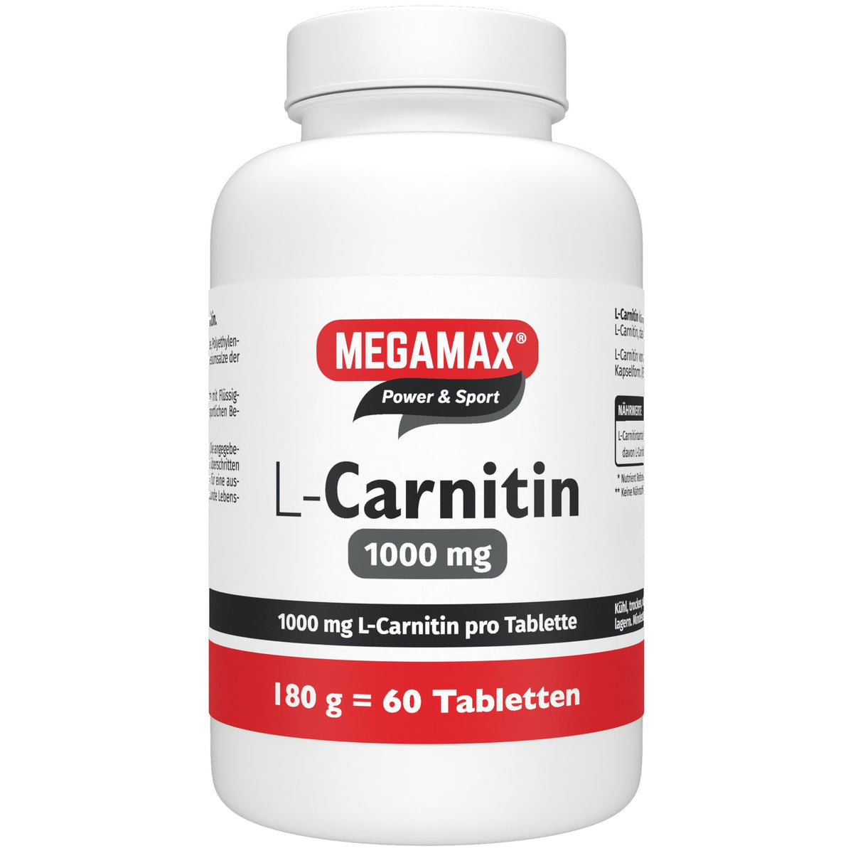 MEGAMAX L-Carnitin 1000 mg 60 Tabletten DOse