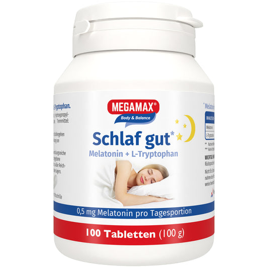 Megamax Schlaf gut Dose Vorderseite