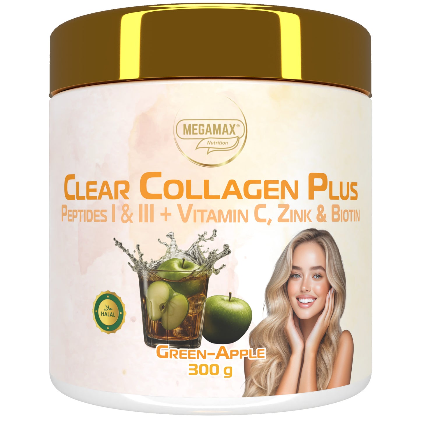 Clear Collagen Plus Green Apple 300 g Dose