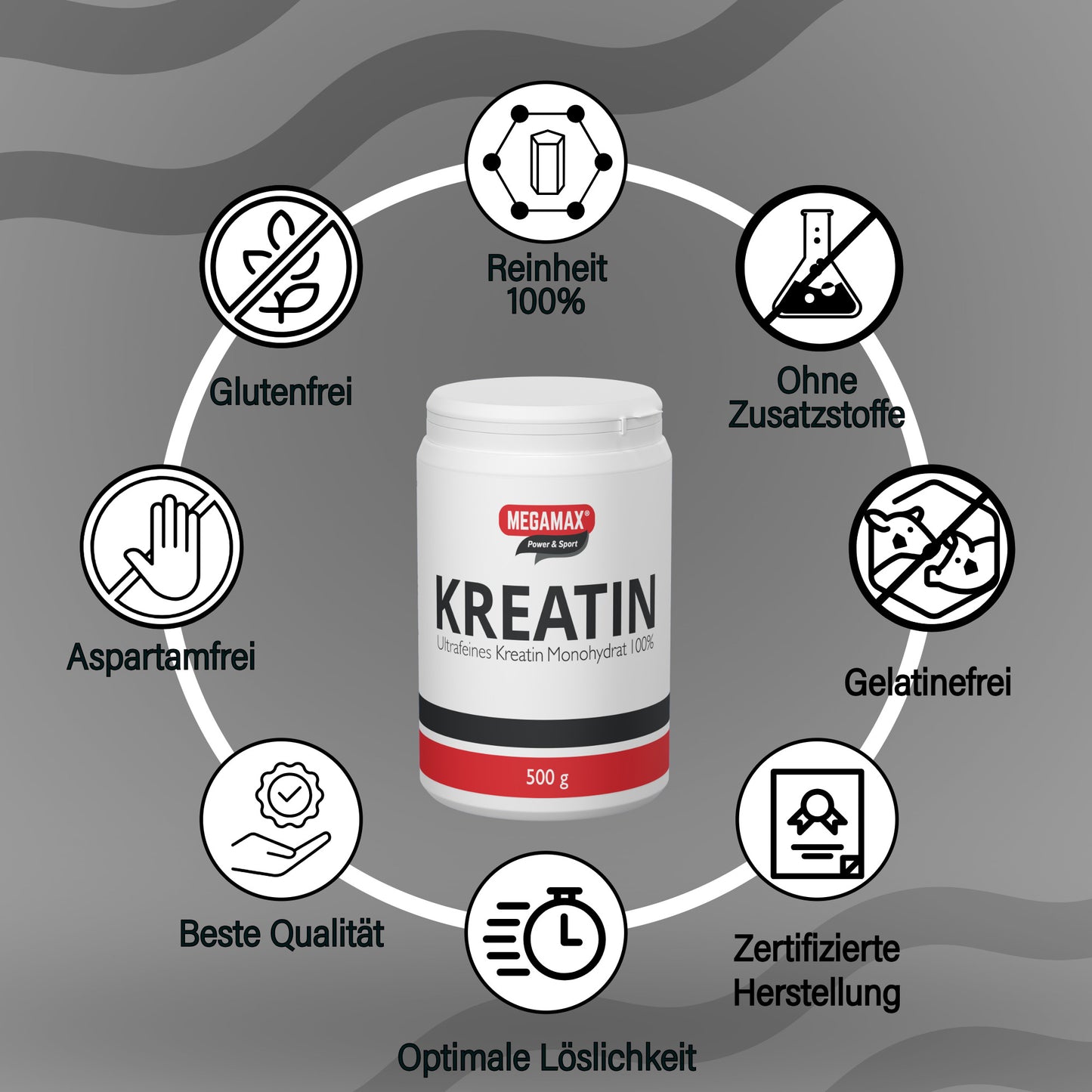 Kreatin ultrafreines Monohydrat 100 % rein
