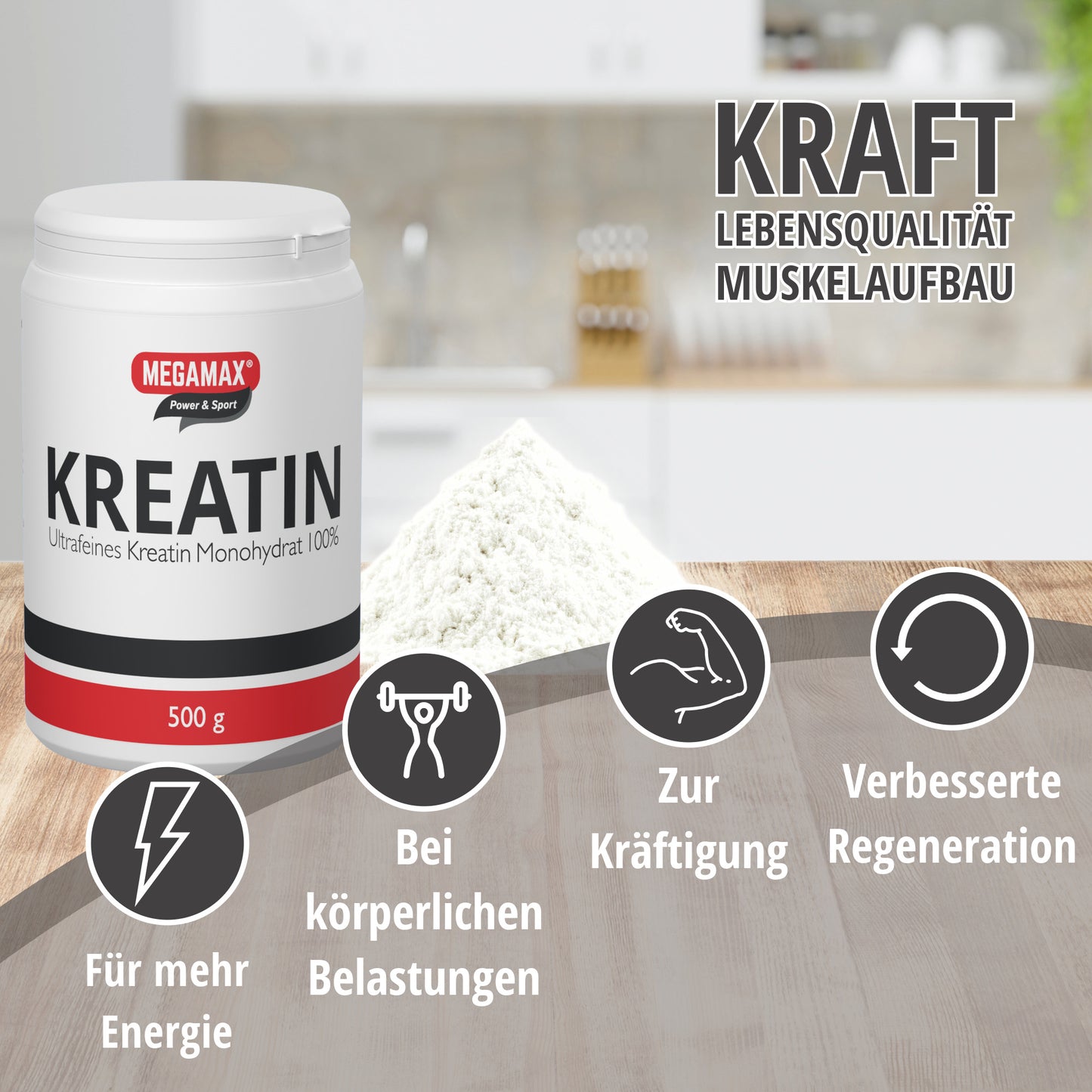 Kreatin ultrafreines Monohydrat 100 % rein