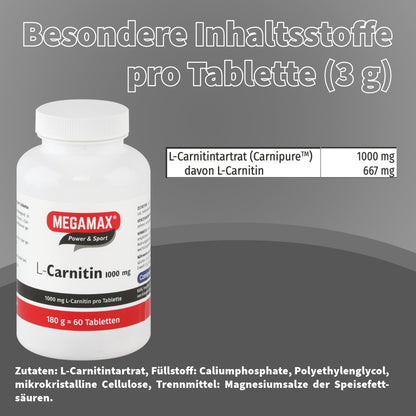 L-Carnitin 1000 MEGAMAX Nutrition L-Carnitin 1000 MEGAMAX Nutrition