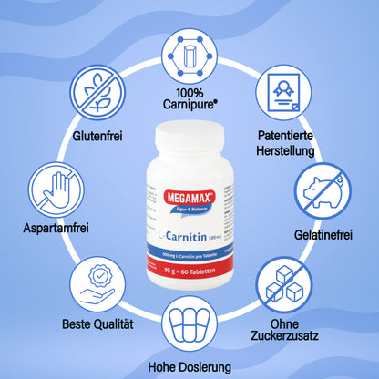 L-Carnitin 500 (Tabletten) MEGAMAX Nutrition L-Carnitin 500 (Tabletten) MEGAMAX Nutrition