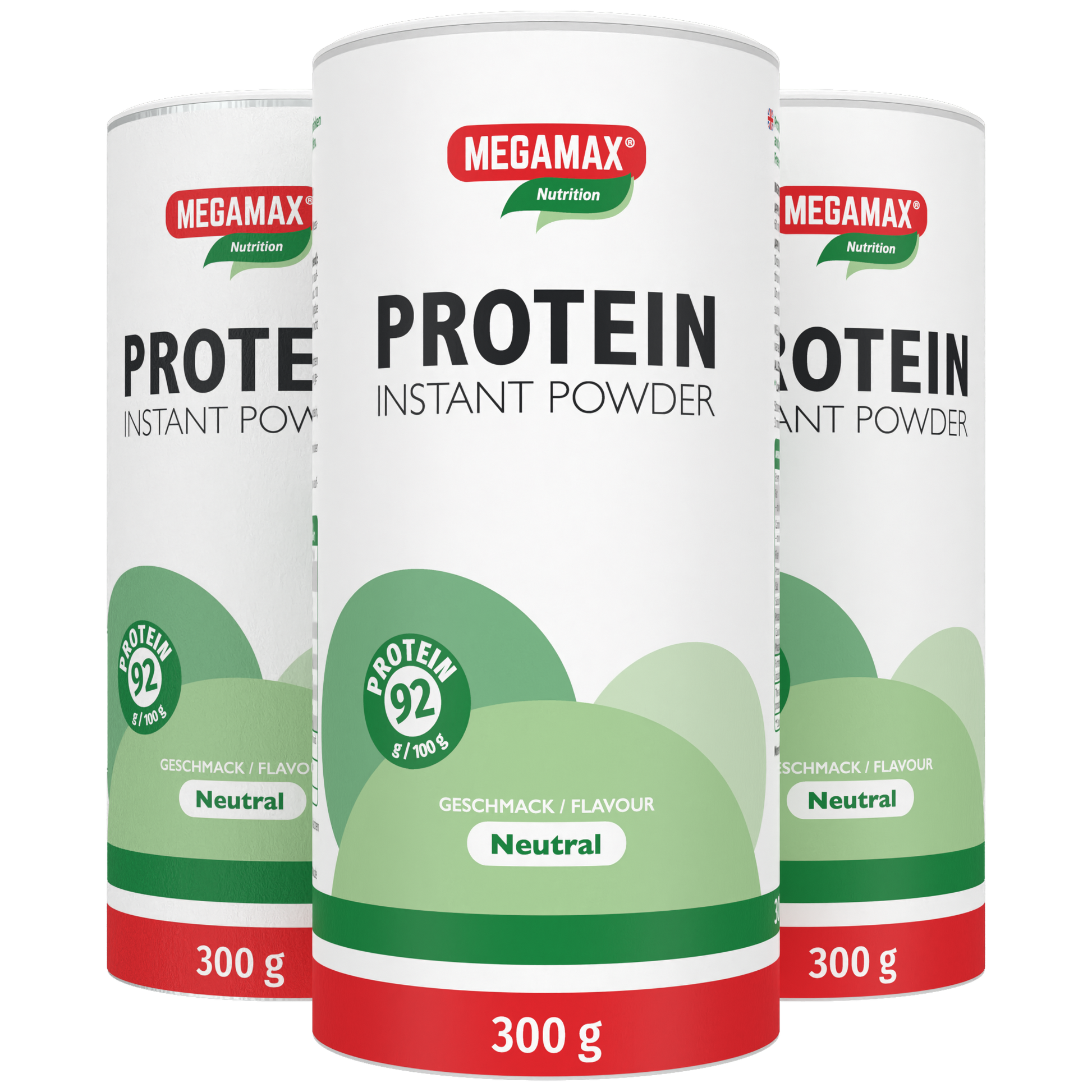 Protein Instantpulver 3er Set Geschmack neutral 300 g Dose